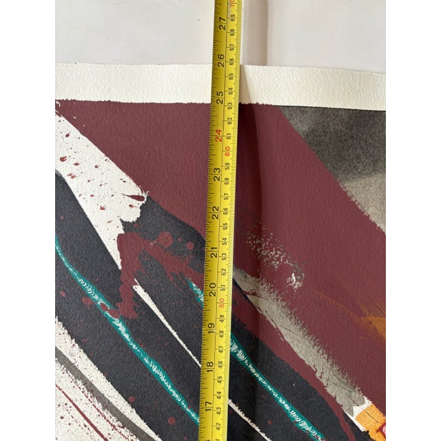 Barbara Beck 1994 Abstract Painting on Paper - Signed/Dated For Sale - Image 4 of 5