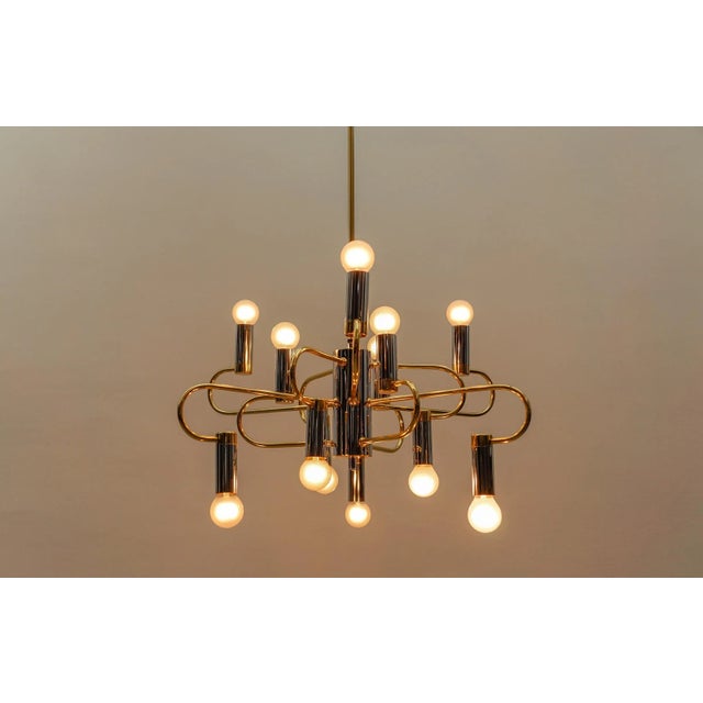 Mid-Century Modern Bicolor Orbit Ceiling Lamp, Italy, 1960s For Sale - Image 11 of 16