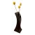 Mid Century Modern Japan Black Ceramic Ikebana Sculptural Vase Toyo Style MCM For Sale