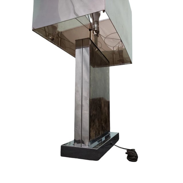 Boho Chic Vintage Polished Steel Table Lamp by Curtis Jere For Sale - Image 3 of 4