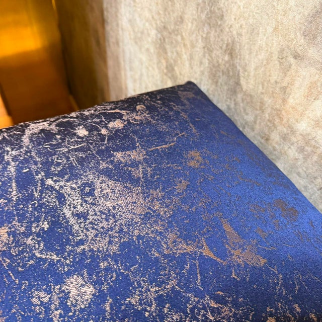 Handmade Blue Abstract Cushion Cover For Sale In Los Angeles - Image 6 of 9