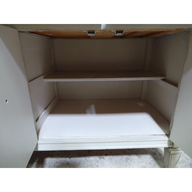 Antique White Gustavian Style 4 Door 3 Drawer Sideboard For Sale - Image 8 of 10