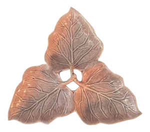 1950s W. Frazier California Pottery Leaf Cachepot/Server