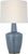 Modern Barbara Barry by Visual Comfort Signature Paros 31" Table Lamp in Polar Blue Crackle with Linen Drum Shade For Sale - Image 3 of 3