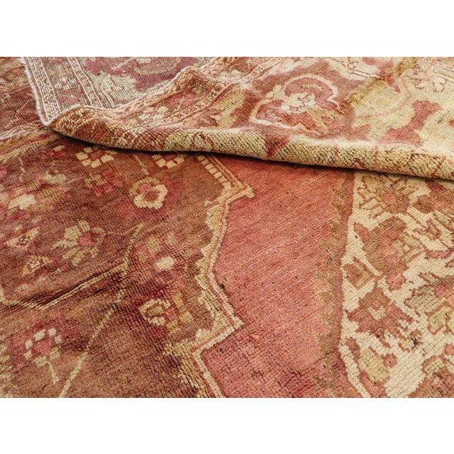 Textile Galerie Shabab Collection Early 20th Century Turkish Oushak Room Size Carpet For Sale - Image 7 of 7