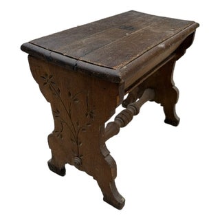 Vintage Slipper Bench or Stool With Hidden Compartment For Sale