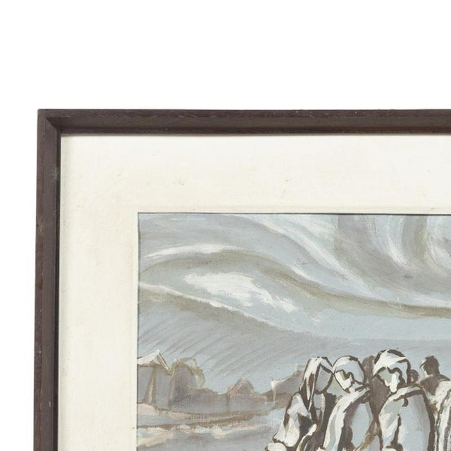 Painting - Jerônimo Fernandes da Silva. "Fishermen", oil on platex. Signed and dated 1978. Dimensions: 44 cm x 55 cm.