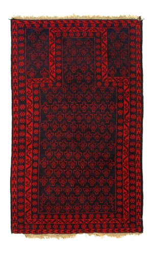 2000s Red Hand Knotted Balouchi Rug 3' X 5'11''
