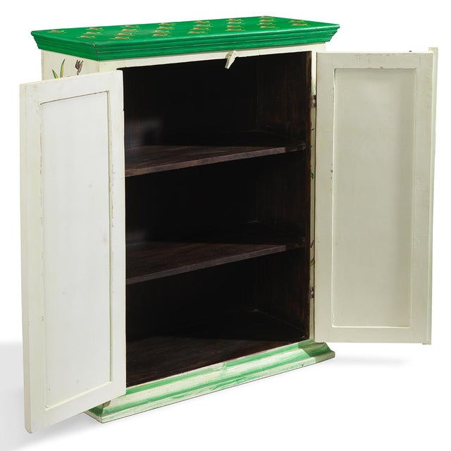 Cabinet with Birds and Flowers, 1940s For Sale - Image 3 of 11