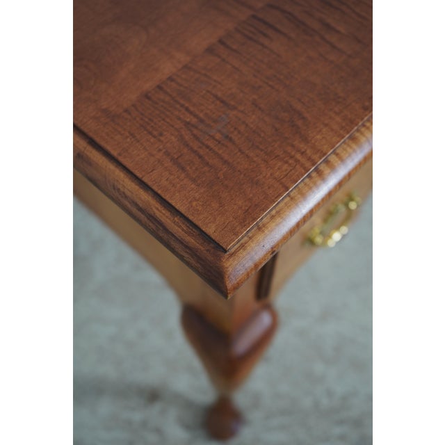 1980s Tiger Maple Hand Crafted New England Lowboy For Sale - Image 13 of 18