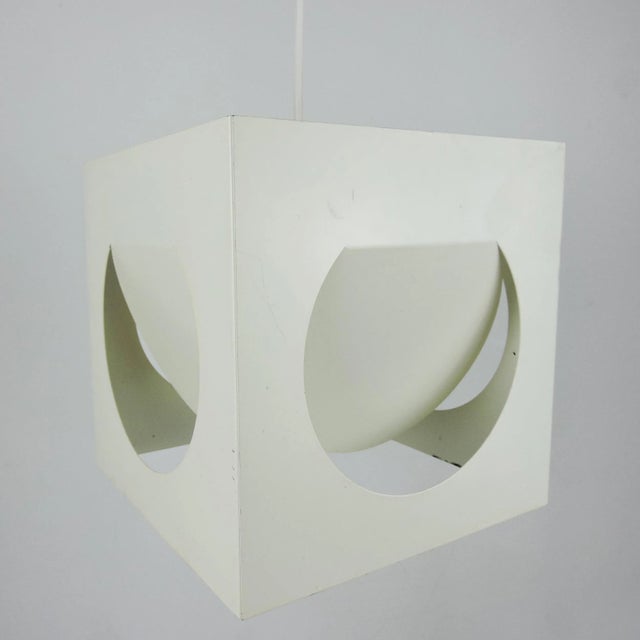 Metal Mid-Century Finnish Geometric Pendant Lamp by Shogo Suzuki for Stockmann-Orno, 1960s For Sale - Image 7 of 9