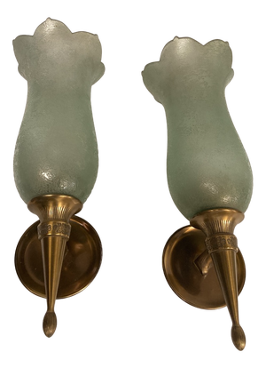 Large Murano Glass Sconces from Cenedese, 1950, Set of 2