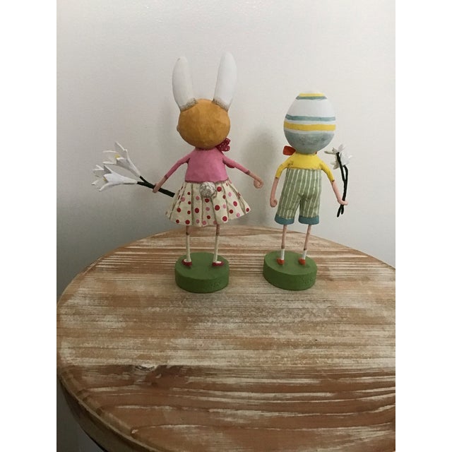 Set of two. Collectible ESC & Company Figurines by Lori Mitchell. Hand-Painted Poly Resin & Wire. “Easter Lily” is 7.25”...