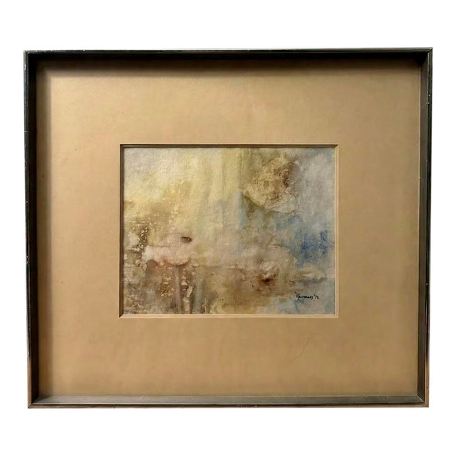 1974 Watercolor “Flows of Tenojoki River 2” by Osvald Timmas For Sale