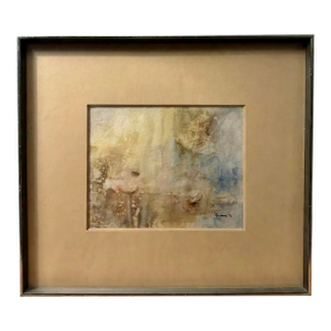 1974 Watercolor “Flows of Tenojoki River 2” by Osvald Timmas