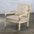 1980s 1980’s Neoclassic Large Scale Armchair W/Distressed Finish by Bernhardt From Vargas Fine Furniture For Sale - Image 5 of 16