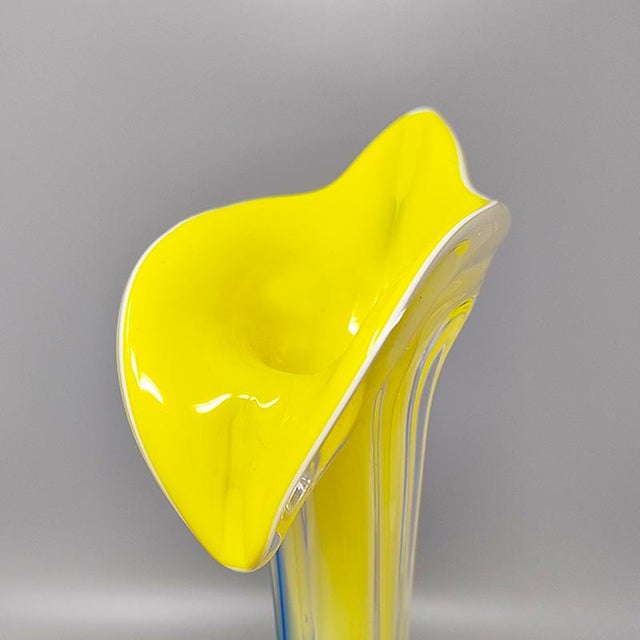Blue Jack in the Pulpit Calla Lily Vase in Murano Glass, 1960s For Sale - Image 8 of 11