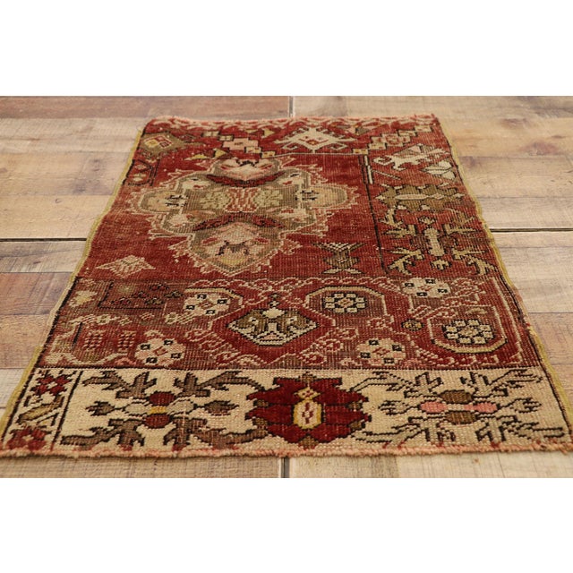 Textile Vintage Turkish Wagireh Yastik Rug - 01'08 X 02'04 For Sale - Image 7 of 8