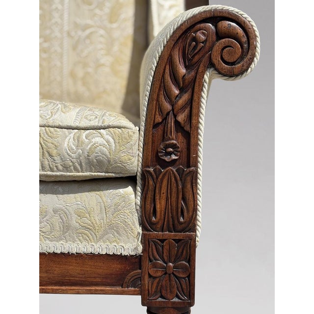 Early 19th Century Antique William IV Mahogany Wing Back Chair, 1830 For Sale - Image 5 of 10