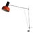 Adjustable Orange Clamp Desk Lamp by Napako, 1960s For Sale