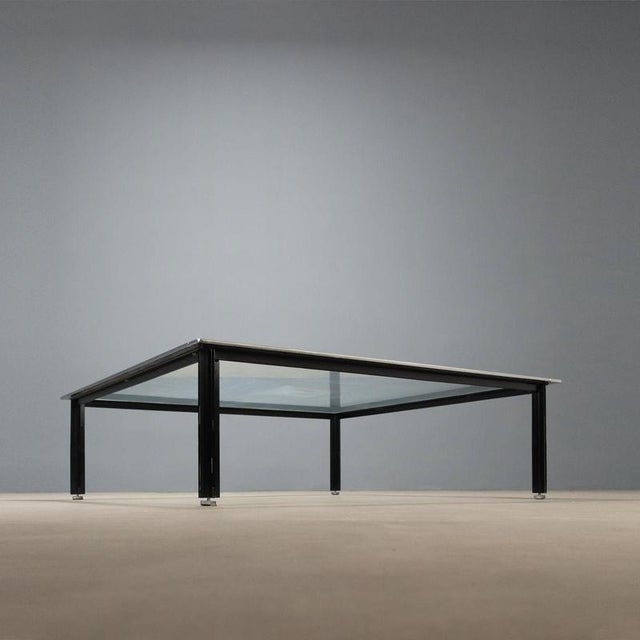 Silver Fasce Cromate Coffee Table in Glass and Steel by Luigi Caccia Dominioni for Azucena, 1970s For Sale - Image 8 of 9