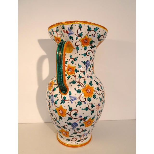 Italian Vase Majolica Ceramic from Proffessor Alfredo Santarelli, Perugia, Italy, 1950s For Sale - Image 3 of 18