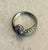 Art Deco Sterling Silver / Purple Moonstone Snake Ring For Sale - Image 3 of 6