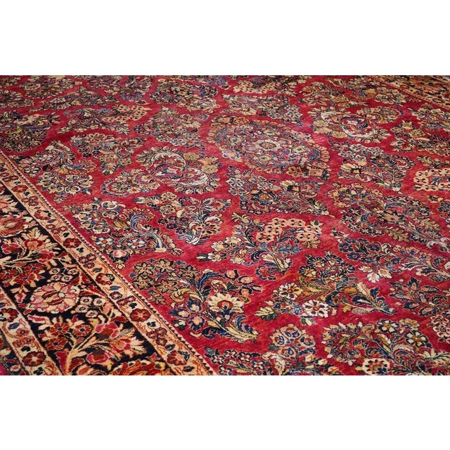 Antique Sarouk Rug 11'3'' x 18'1'' For Sale - Image 9 of 11