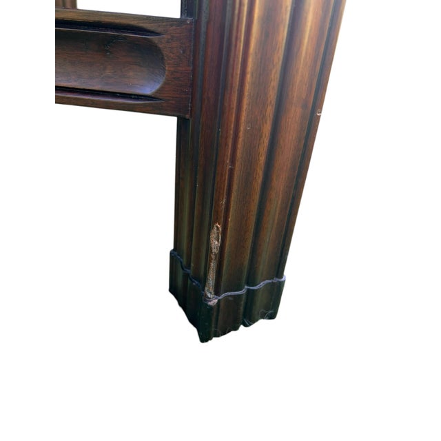 Wood Vintage Henkel Harris Coffee Table in Satinwood or Tulipwood and Banded Flame Mahogany For Sale - Image 7 of 12