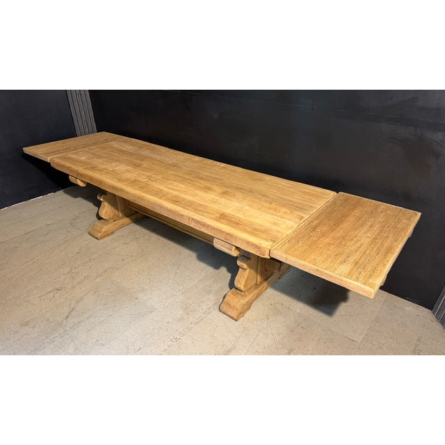 Large Extendable Farmhouse Dining Table in Oak, 1920 For Sale - Image 16 of 18