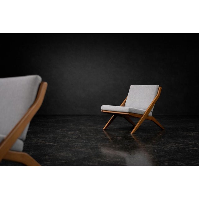 Mid-Century Swedish Scissor Chairs by Folke Ohlsson for Bodafors, 1960s, Set of 2 For Sale - Image 15 of 18