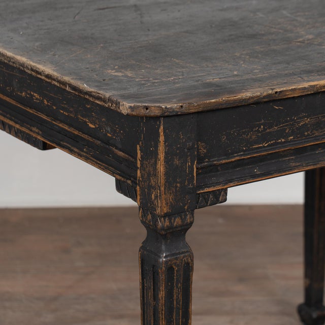 19th Century Swedish Black Painted Pine Side Table For Sale - Image 13 of 18