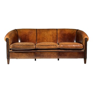 Classic Sheepskin 3-Seater Sofa For Sale