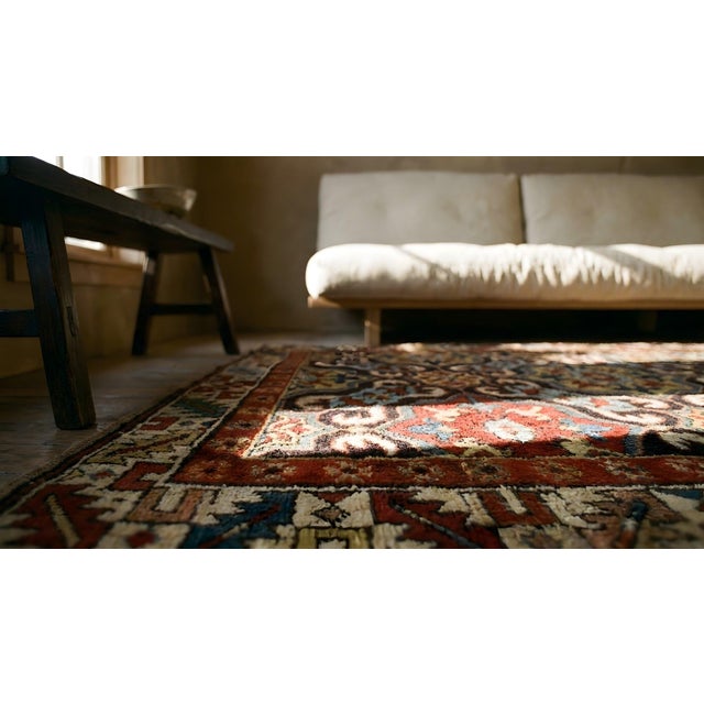 Red 19th Century Caucasian Alpan Kuba Rug ( 3'2" x 5'4" - 96 x 162 ) For Sale - Image 8 of 10