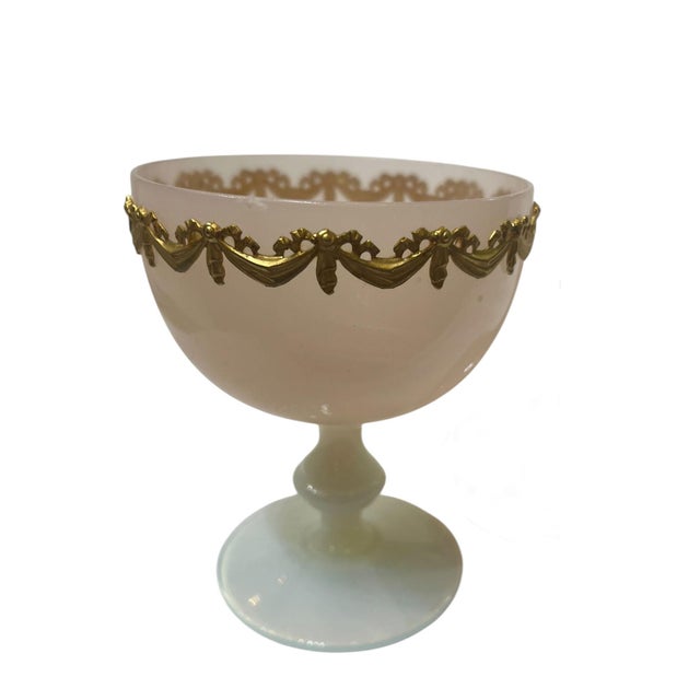 French French Opaline Footed Dish For Sale - Image 3 of 4