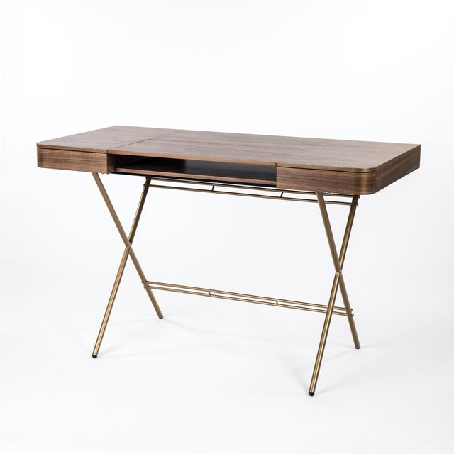 Cosimo Desk with Walnut Veneer Top by Marco Zanuso Jr. for Adentro, 2017 For Sale - Image 16 of 16