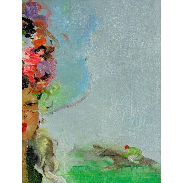Follower of Jean-Gabriel Domergue, Lady at the Races, 1950s, Oil on Canvas, Framed For Sale - Image 9 of 18