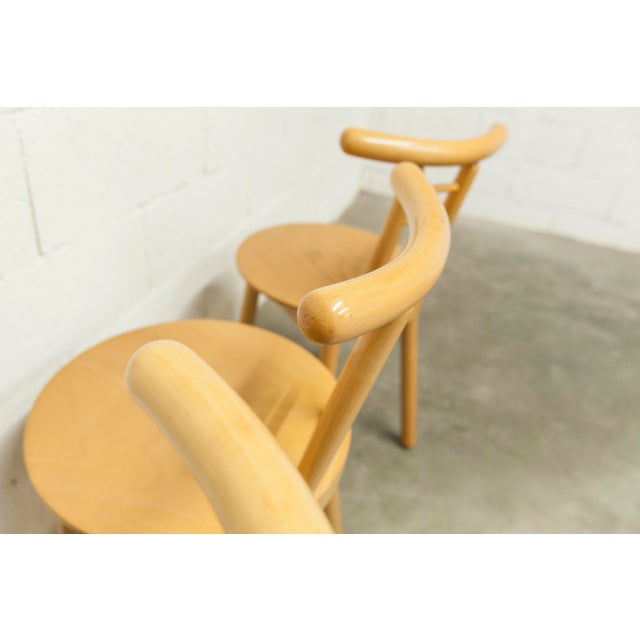 Minimalist Chairs in Light Wood, Italy, 1980s, Set of 3 For Sale - Image 10 of 18