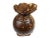 Contemporary Vintage Handmade Natural Coconut Shell Lidded Box Display on Wooden Base For Sale - Image 3 of 13