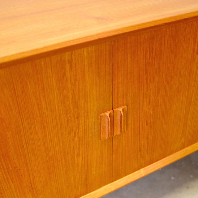 Faarup Møbelfabrik Model #49 Danish Teak Sideboard With Tambour Doors Designed by Svend Aage Larsen For Sale - Image 13 of 14