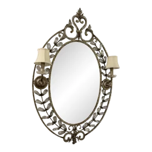 Fine Art Lamps Midsummer Nights Dream Collection 2 Light Wall Mirror with Crystals