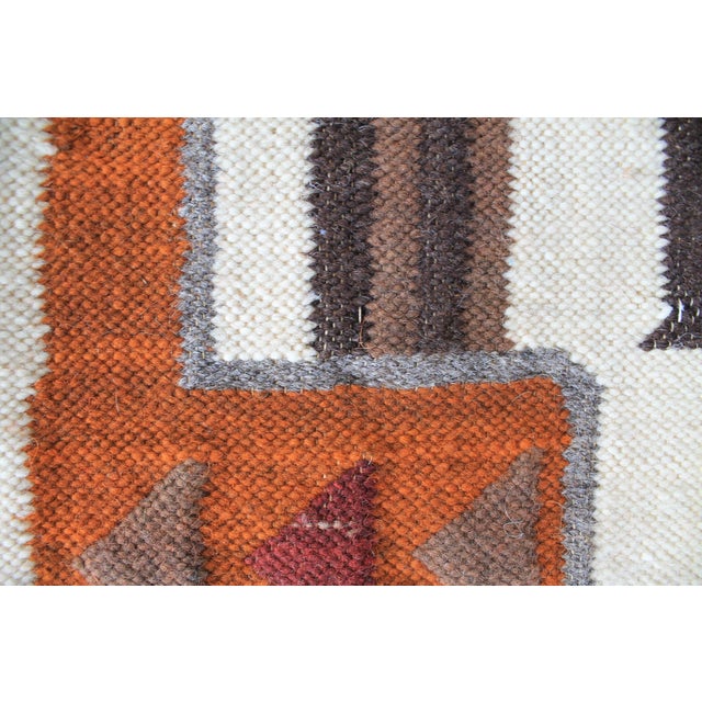 Textile Vintage Peruvian Handwoven Alpaca Tapestry Wall Hanging Folk Art For Sale - Image 7 of 8