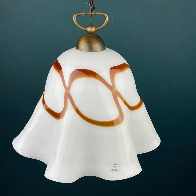 Vintage Murano Glass Pendant Wallpaper Lamp from Vetri Murano, Italy, 1970s For Sale - Image 12 of 13