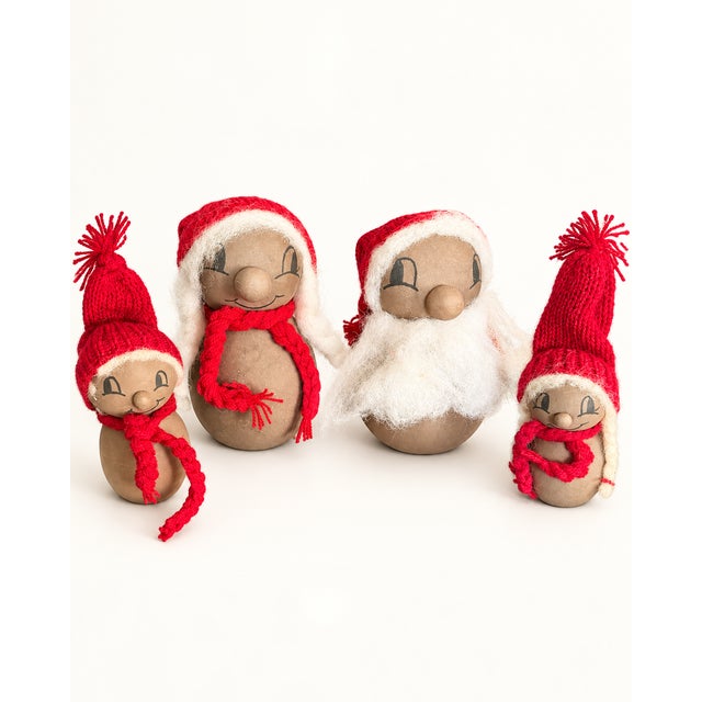 Textile Vintage Christmas Family by Jette Nissen, Denmark, 1960s, Set of 4 For Sale - Image 7 of 9