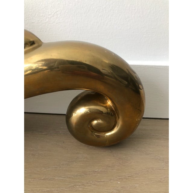 Art Deco 1980s Modernist Brass Swan Sculpture by Dolbi Cashier For Sale - Image 3 of 9