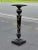 Traditional Vintage Ebonized Aeshetic Movement Style Pedestal With Brass Applique For Sale - Image 3 of 6