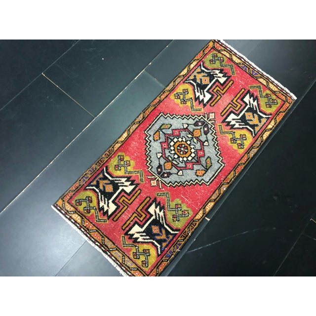 Modern Red Oushak Handmade Turkish Rug For Sale - Image 3 of 6