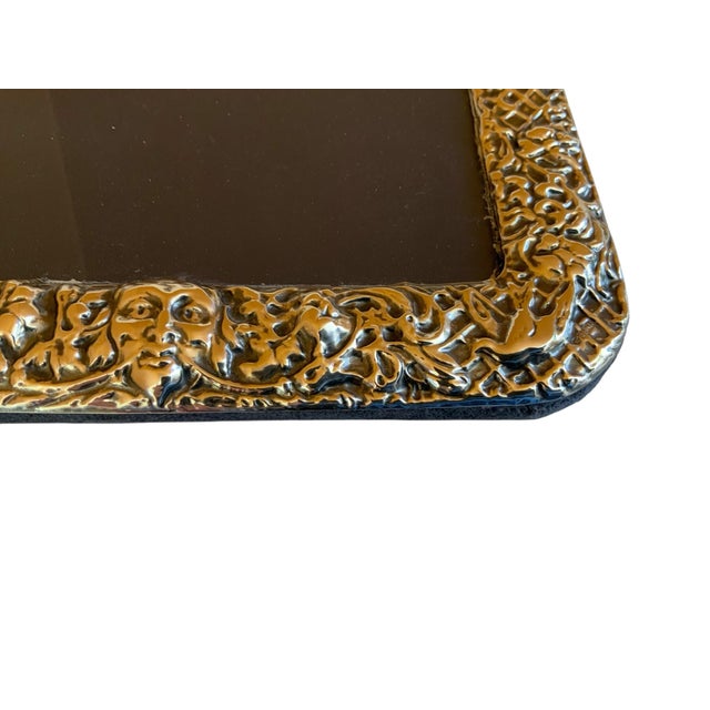 Metal 1900 Sterling Silver Picture Frame With Glass Front and Velvet Strut Back Makers Mark Rc For Sale - Image 7 of 8