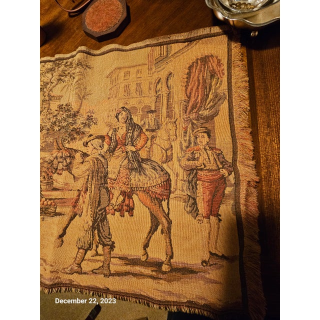 Add a touch of timeless charm to your space with this exquisite 19th Century Belgian Wall Hanging! Measuring a generous...