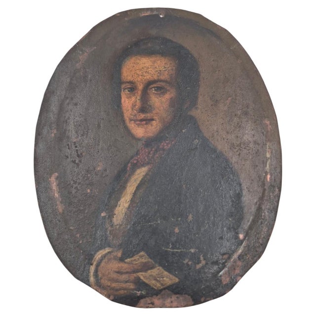 Overview: Add a touch of aristocratic elegance to your gallery wall or vanity with this exquisite antique portrait...